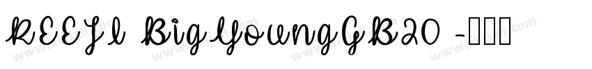 REEJI BigYoungGB20 字体转换
